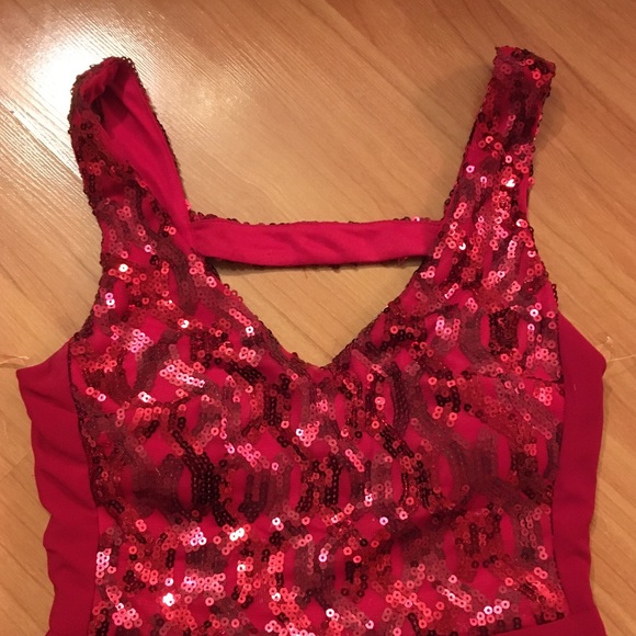 My Michelle Red Sequin Dress - Picture 2 of 12